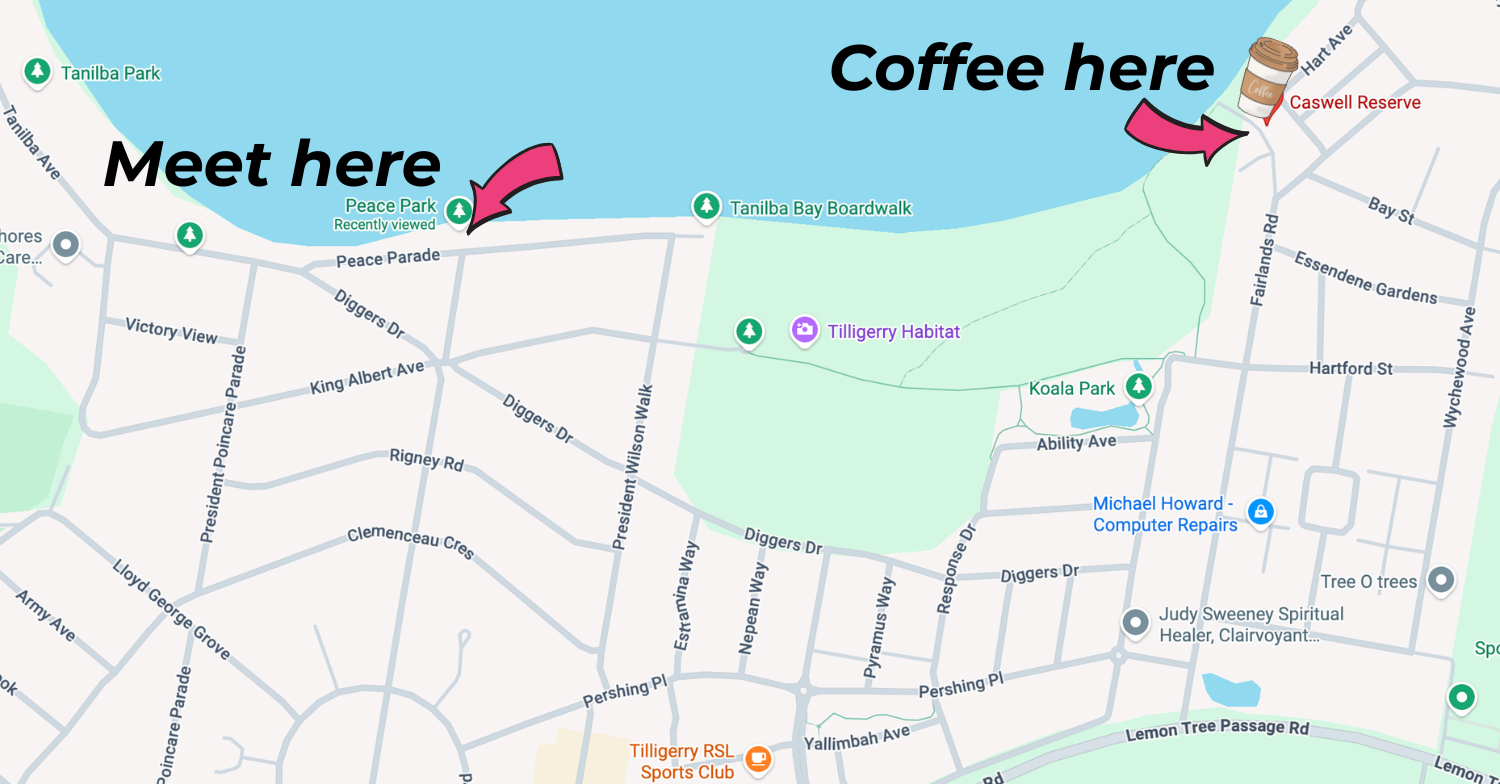 Tanilba Boardwalk Map